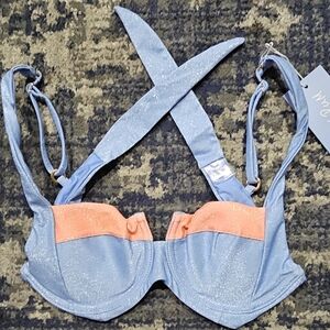 Ricki Rum Sparkle Bikini Top Medium